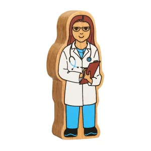 Lanka Kade Wooden White and Blue Doctor Toy