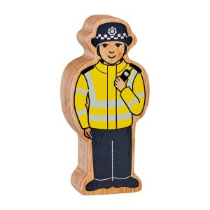 Lanka Kade Wooden Yellow and Black Policewoman Toy