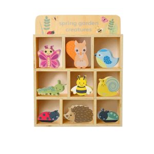 Orange Tree Toys Spring Garden Creatures & Display Shelf